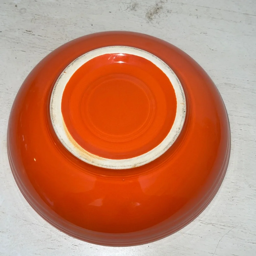 Vintage 30s 40s Fiesta Red Serving bowl 7.5” x 2.5”